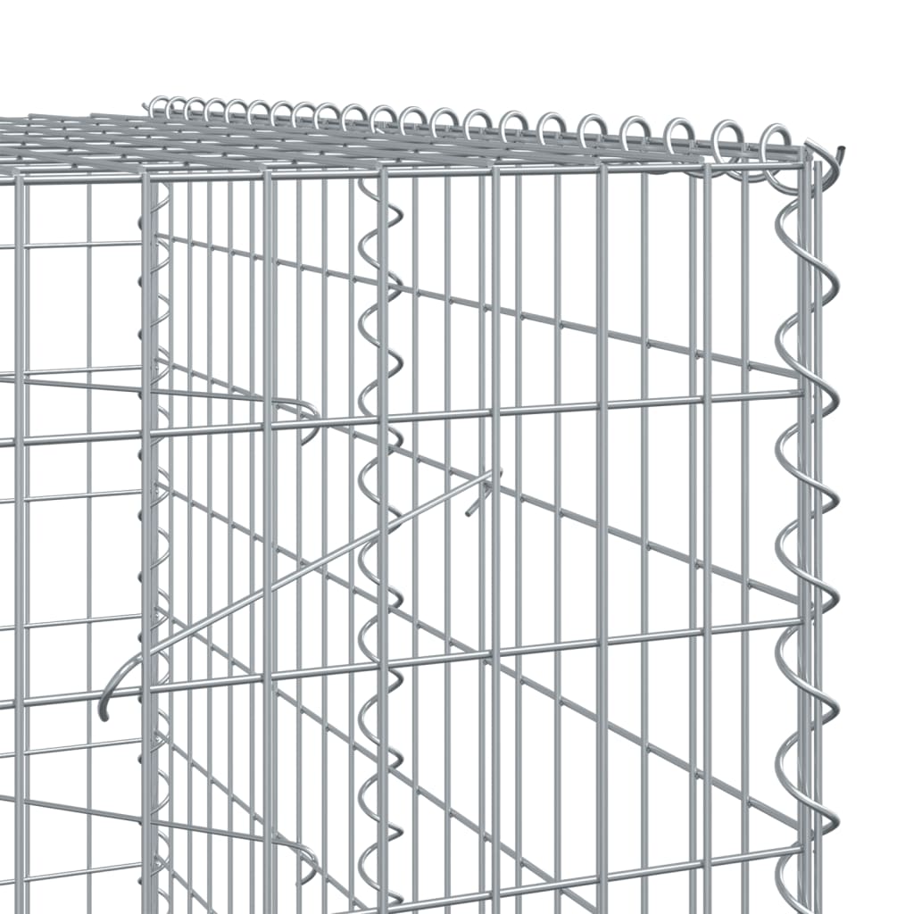 Schanskorf 300x100x200 cm gegalvaniseerd ijzer zilverkleurig - AllerleiShop