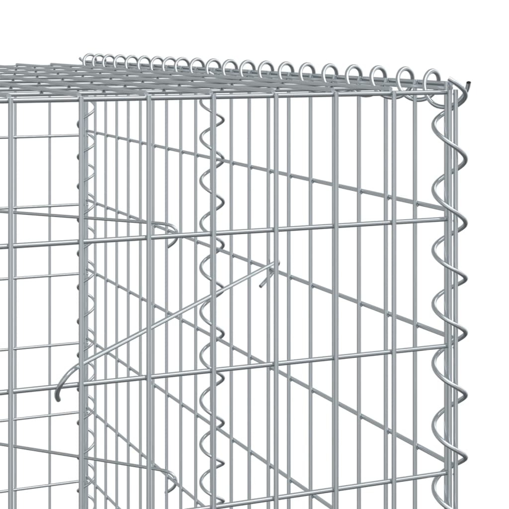 Schanskorf 1000x100x200 cm gegalvaniseerd ijzer zilverkleurig - AllerleiShop