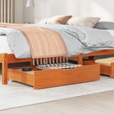 Bedlades 2 st 85x55x16 massief grenenhout wasbruin - AllerleiShop