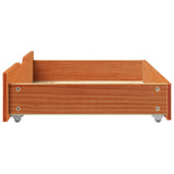 Bedlades 2 st 85x55x16 massief grenenhout wasbruin - AllerleiShop