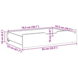 Bedlades 2 st 85x55x16 massief grenenhout wasbruin - AllerleiShop