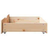 Bedlades 2 st met wieltjes 80x55x16 cm massief grenenhout - AllerleiShop