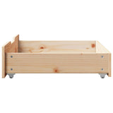 Bedlades 2 st met wieltjes 75x55x16 cm massief grenenhout - AllerleiShop