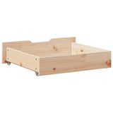 Bedlades 2 st met wieltjes 75x55x16 cm massief grenenhout - AllerleiShop