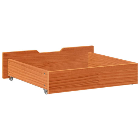 Bedlades 2 st 75x55x16 massief grenenhout wasbruin - AllerleiShop