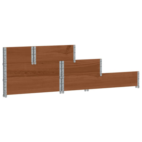 Verhoogde plantenbak 3-laags 120x80 cm massief grenenhout bruin - AllerleiShop