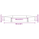 Verhoogde plantenbak zeshoekig 160x160 cm grenenhout grijs - AllerleiShop