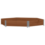 Verhoogde plantenbak zeshoekig 160x160 cm grenenhout bruin - AllerleiShop