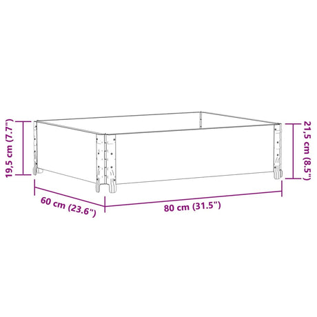 Plantenbak 80x60 cm massief grenenhout zwart - AllerleiShop