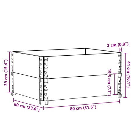 Plantenbak 80x60 cm massief grenenhout - AllerleiShop