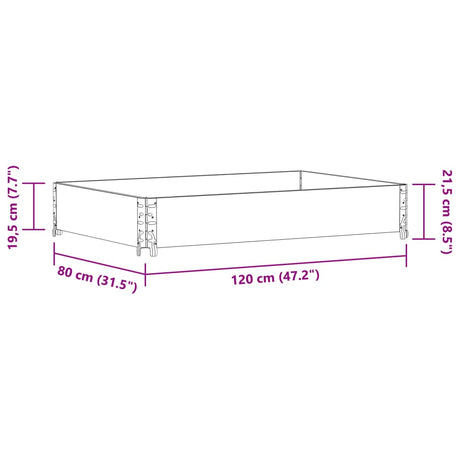 Plantenbak 120x80 cm massief grenenhout - AllerleiShop