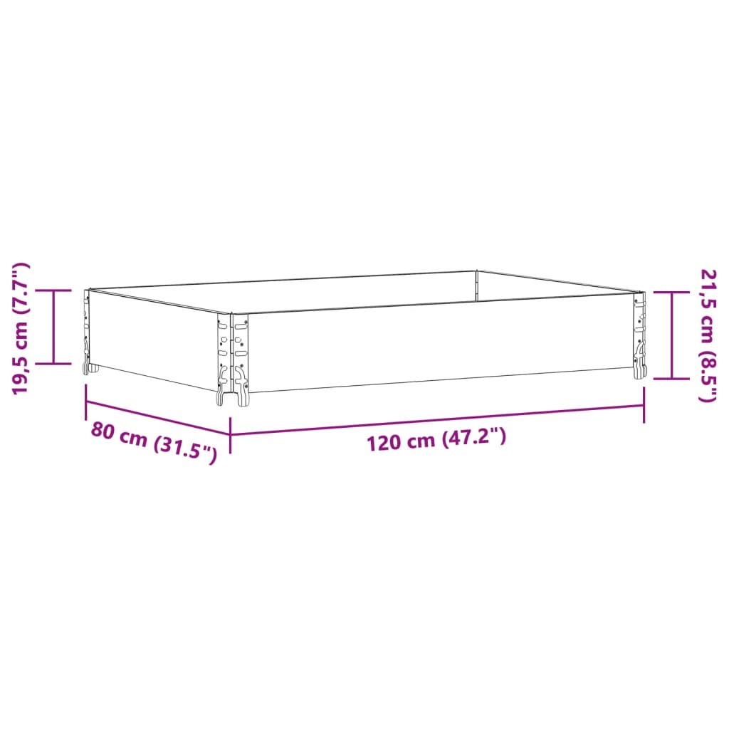 Plantenbak 120x80 cm massief grenenhout bruin - AllerleiShop