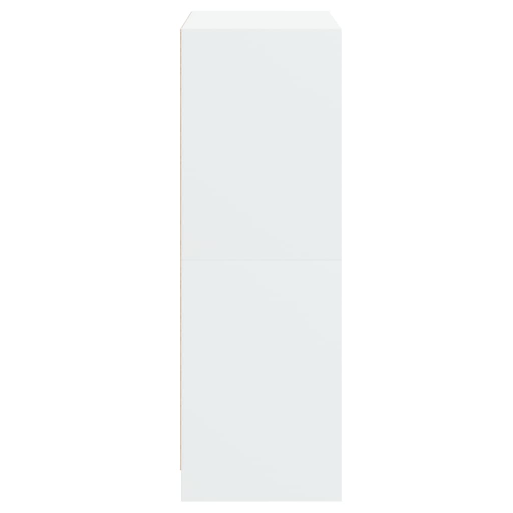 Hoge kast met deuren 68x37x109 cm bewerkt hout wit - AllerleiShop