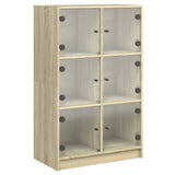 Hoge kast met deuren 68x37x109 cm bewerkt hout sonoma eiken - AllerleiShop