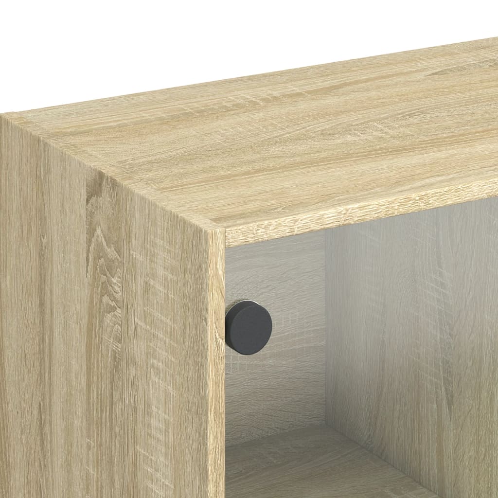 Hoge kast met deuren 68x37x109 cm bewerkt hout sonoma eiken - AllerleiShop