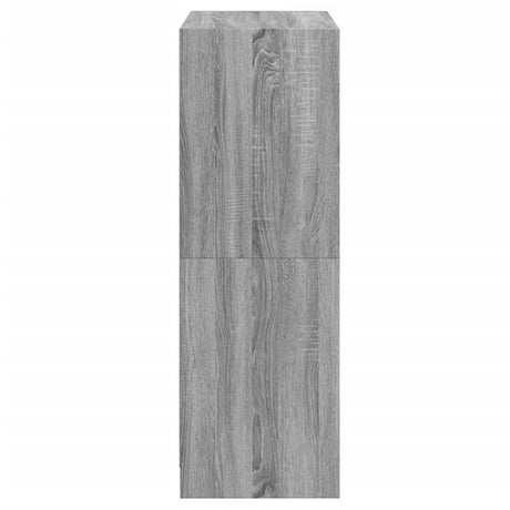 Hoge kast met deuren 68x37x109 cm bewerkt hout grijs sonoma - AllerleiShop