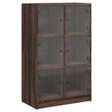 Hoge kast met deuren 68x37x109 cm bewerkt hout bruin eikenkleur - AllerleiShop