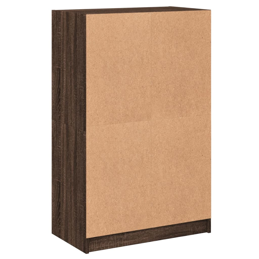 Hoge kast met deuren 68x37x109 cm bewerkt hout bruin eikenkleur - AllerleiShop