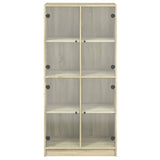 Hoge kast met deuren 68x37x142 cm bewerkt hout sonoma eiken - AllerleiShop