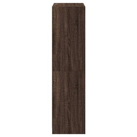 Hoge kast met deuren 68x37x142 cm bewerkt hout bruin eikenkleur - AllerleiShop