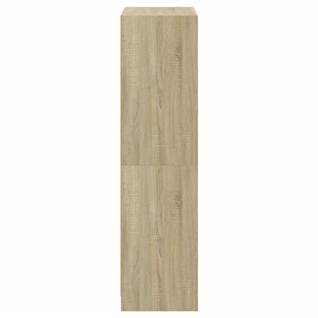 Hoge kast met deuren 68x37x142 cm bewerkt hout sonoma eiken - AllerleiShop