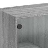 Hoge kast met deuren 68x37x142 cm bewerkt hout grijs sonoma - AllerleiShop