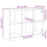 Dressoir 102x37x75,5 cm bewerkt hout wit - AllerleiShop