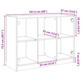 Dressoir 102x37x75,5 cm bewerkt hout sonoma eikenkleurig - AllerleiShop