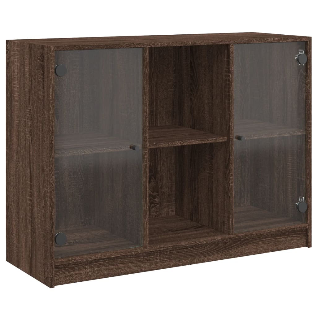 Dressoir 102x37x75,5 cm bewerkt hout bruin eikenkleurig - AllerleiShop