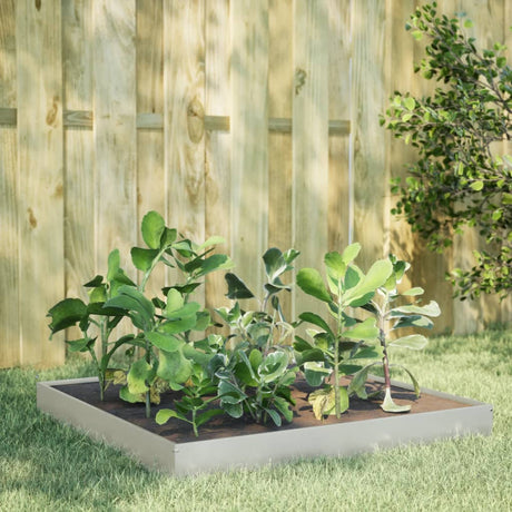 Plantenbak verhoogd 100x100x18,5 cm roestvrijstaal - AllerleiShop