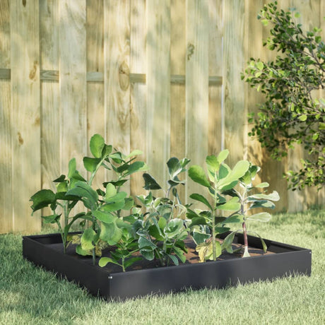 Plantenbak verhoogd 100x100x26 cm staal antracietkleurig - AllerleiShop