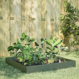 Plantenbak verhoogd 100x100x26 cm staal olijfgroen - AllerleiShop