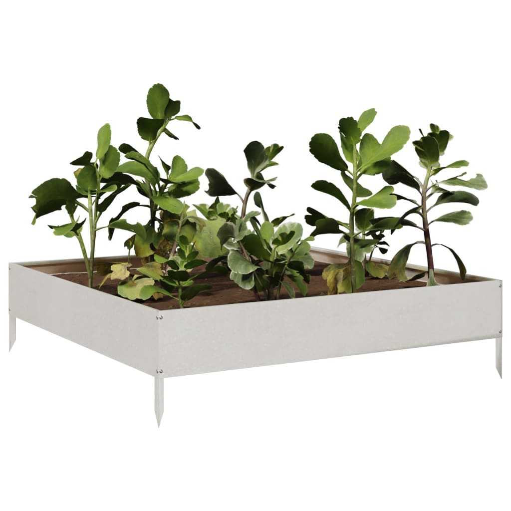 Plantenbak verhoogd 100x100x26 cm roestvrijstaal - AllerleiShop