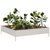 Plantenbak verhoogd 100x100x26 cm roestvrijstaal - AllerleiShop