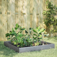 Plantenbak verhoogd 100x100x26 cm gegalvaniseerd staal - AllerleiShop