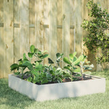 Plantenbak verhoogd 100x100x33,5 cm staal wit - AllerleiShop