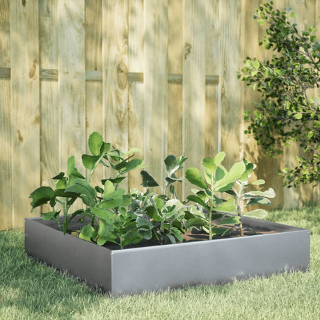 Plantenbak verhoogd 100x100x33,5 cm gegalvaniseerd staal - AllerleiShop