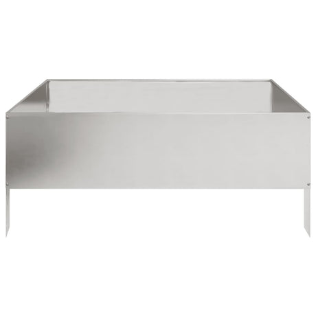 Plantenbak verhoogd 100x100x25 cm roestvrijstaal - AllerleiShop