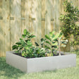 Plantenbak verhoogd 100x100x25 cm roestvrijstaal - AllerleiShop