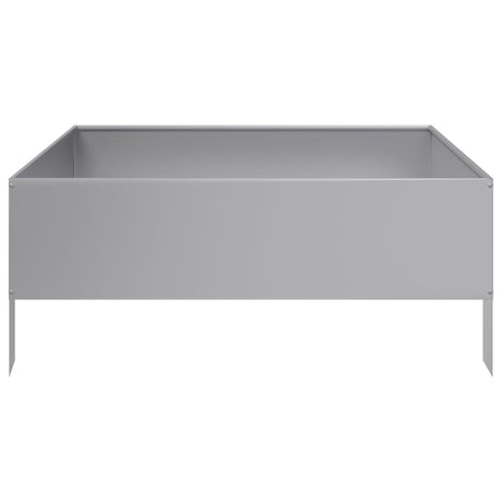 Plantenbak verhoogd 100x100x25 cm gegalvaniseerd staal - AllerleiShop