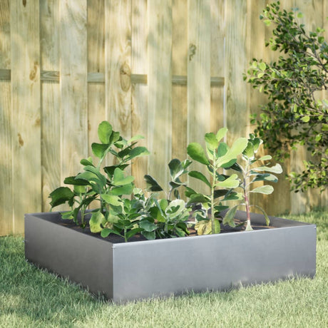 Plantenbak verhoogd 100x100x25 cm gegalvaniseerd staal - AllerleiShop