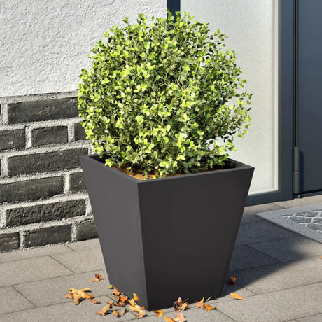 Plantenbakken 2 st 30x30x30 cm staal zwart - AllerleiShop