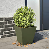 Plantenbak 30x30x30 cm staal olijfgroen - AllerleiShop