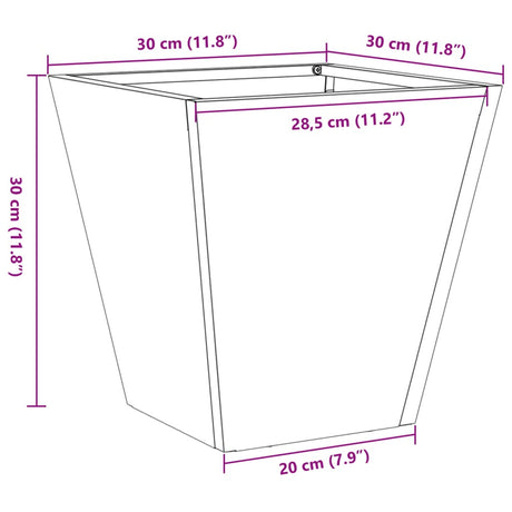 Plantenbak 30x30x30 cm gegalvaniseerd staal - AllerleiShop