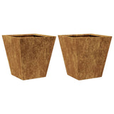 Plantenbakken 2 st 30x30x30 cm cortenstaal - AllerleiShop