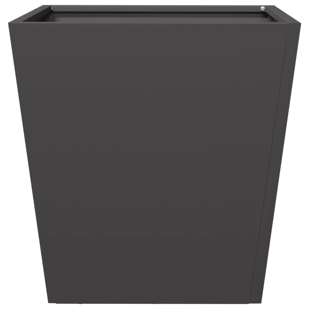 Plantenbakken 2 st 40x40x40 cm staal zwart - AllerleiShop