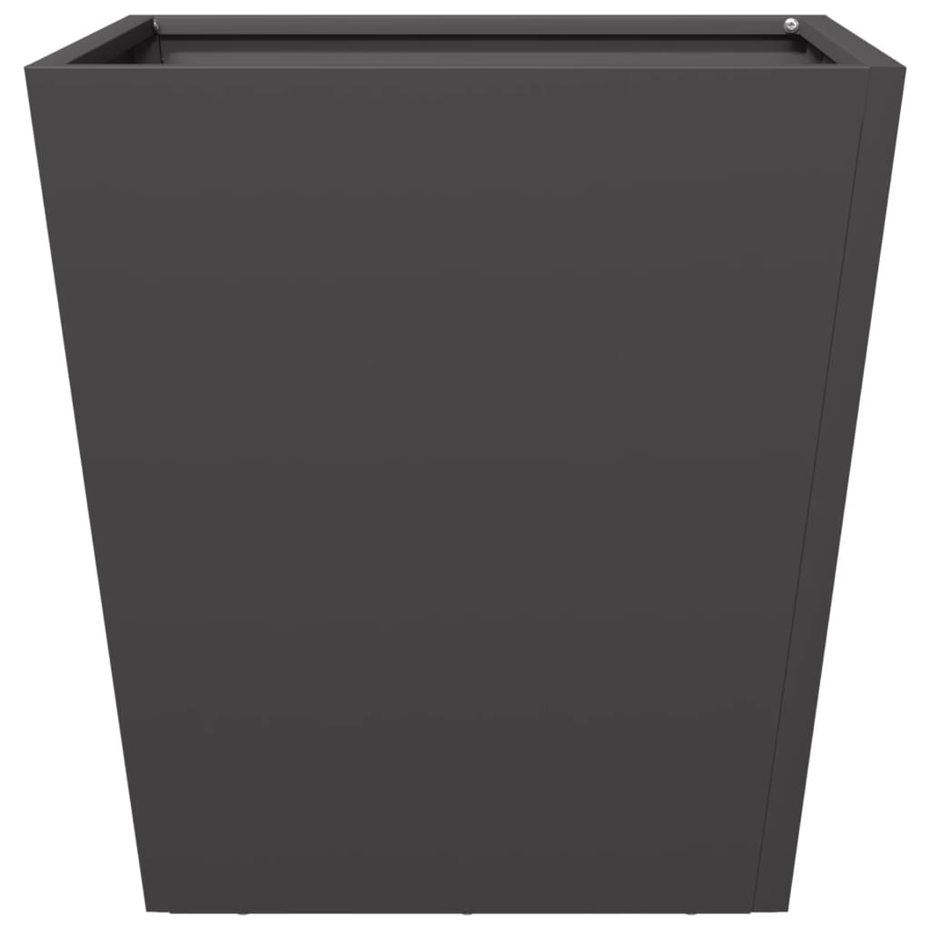 Plantenbakken 2 st 40x40x40 cm staal zwart - AllerleiShop