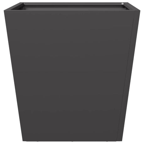 Plantenbakken 2 st 40x40x40 cm staal zwart - AllerleiShop