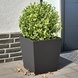 Plantenbakken 2 st 40x40x40 cm staal zwart - AllerleiShop