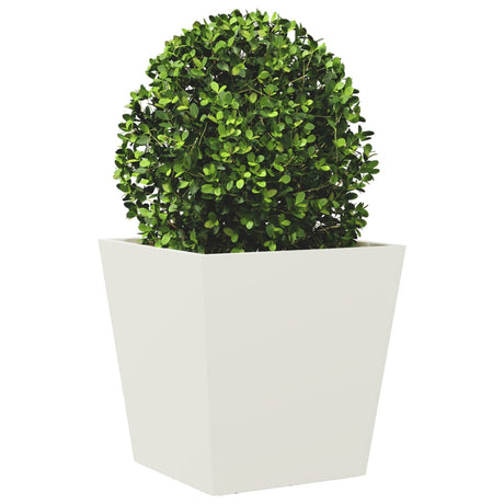 Plantenbak 40x40x40 cm staal wit - AllerleiShop